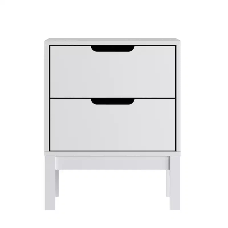 Table de chevet double tiroir pour enfants avec cadre en bois massif, table d'appoint pour chambre d'enfant