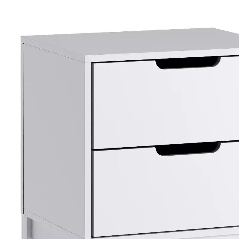 Table de chevet double tiroir pour enfants avec cadre en bois massif, table d'appoint pour chambre d'enfant