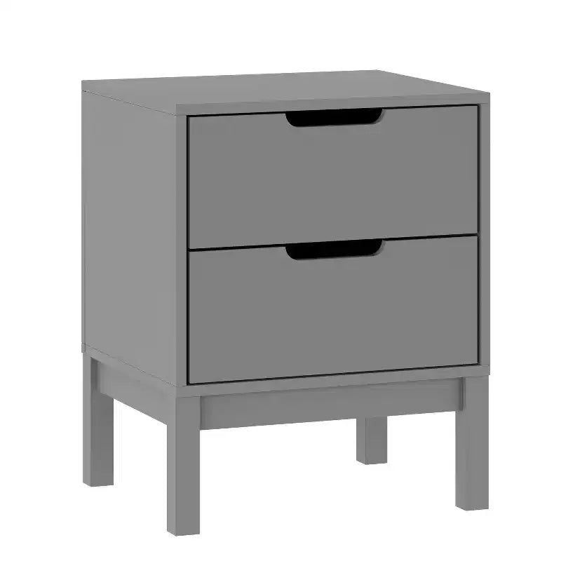 Table de chevet double tiroir pour enfants avec cadre en bois massif, table d'appoint pour chambre d'enfant