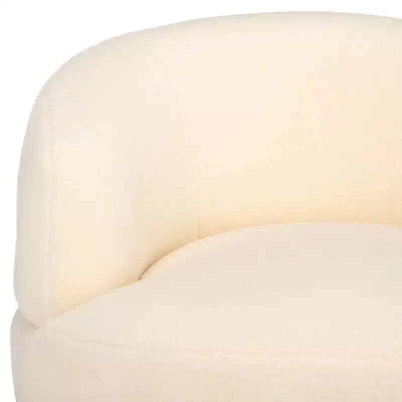 Fauteuil pivotant en fausse laine d'agneau