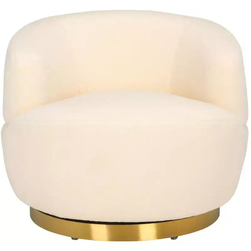 Fauteuil pivotant en fausse laine d'agneau