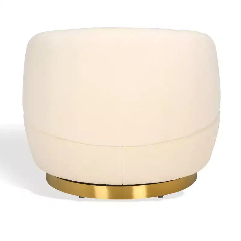 Fauteuil pivotant en fausse laine d'agneau