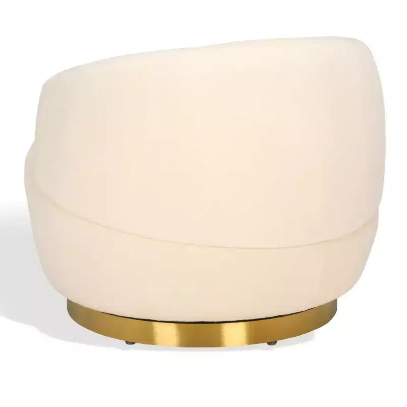Fauteuil pivotant en fausse laine d'agneau