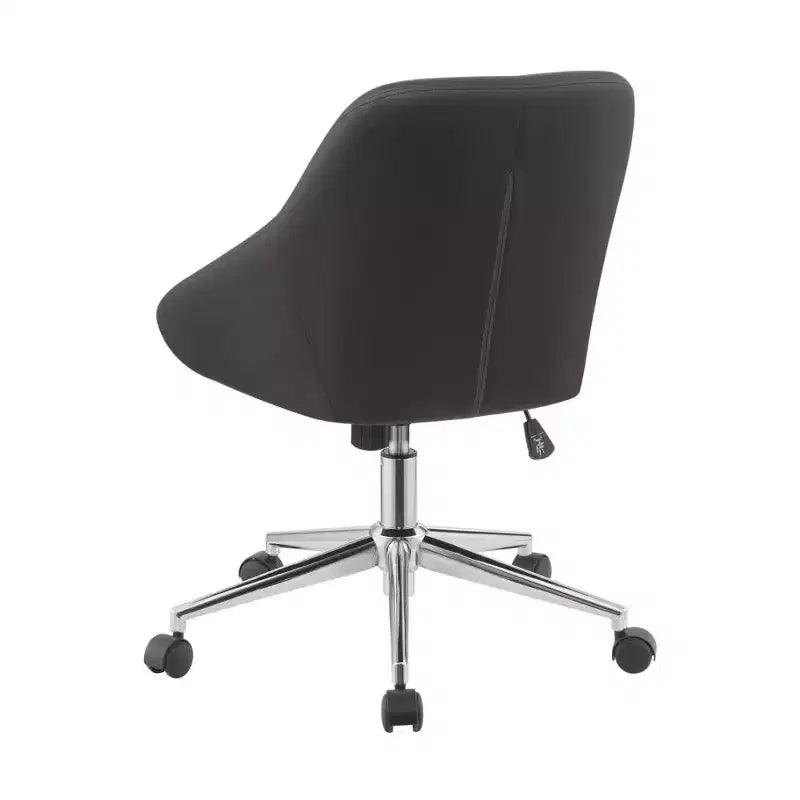Chaise de bureau recouverte de similicuir avec 5 roulettes