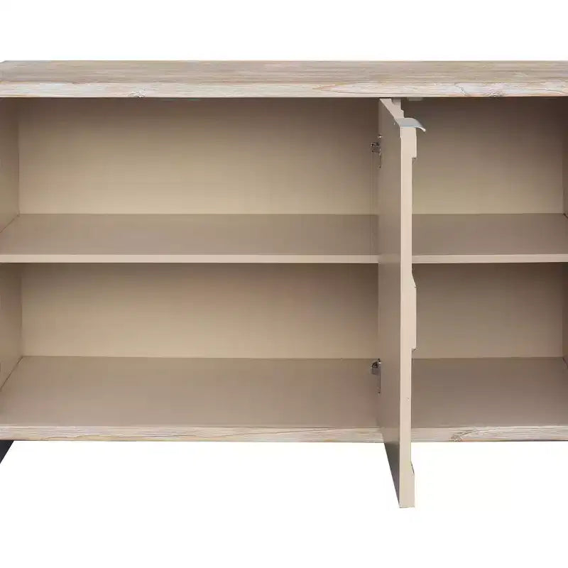 Meuble d'appoint style ferme, buffet en bois à 3 portes, bahut, meuble de rangement