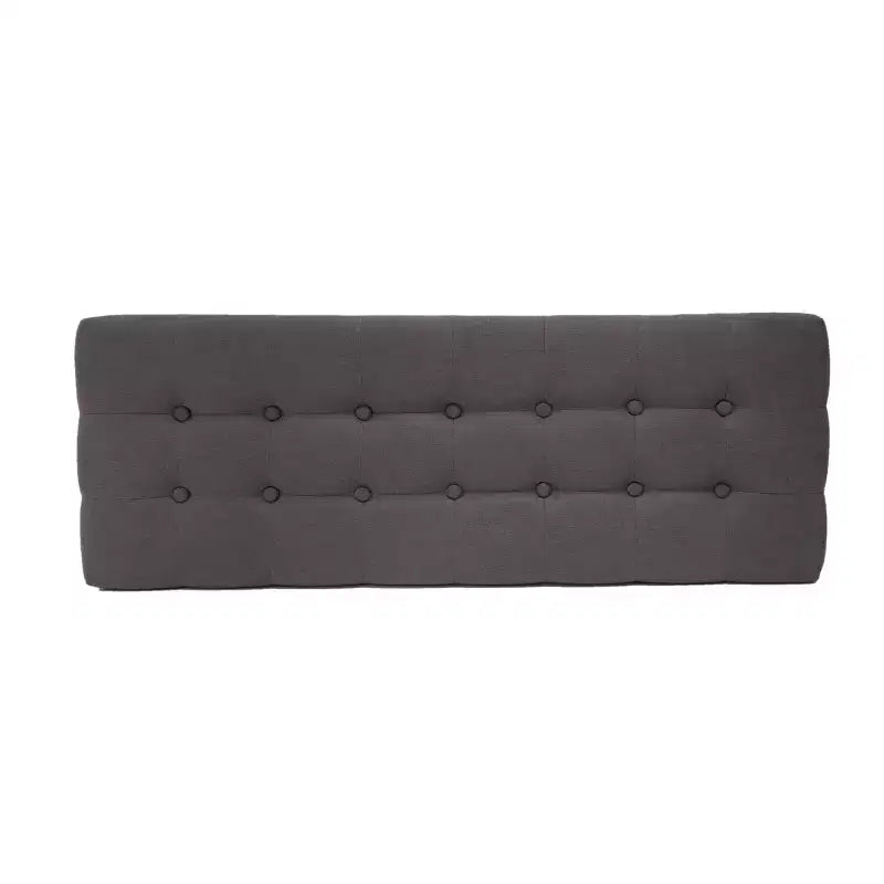 Ottoman en bois d'hévéa capitonné et rembourré, style Mid-Century Modern 44
