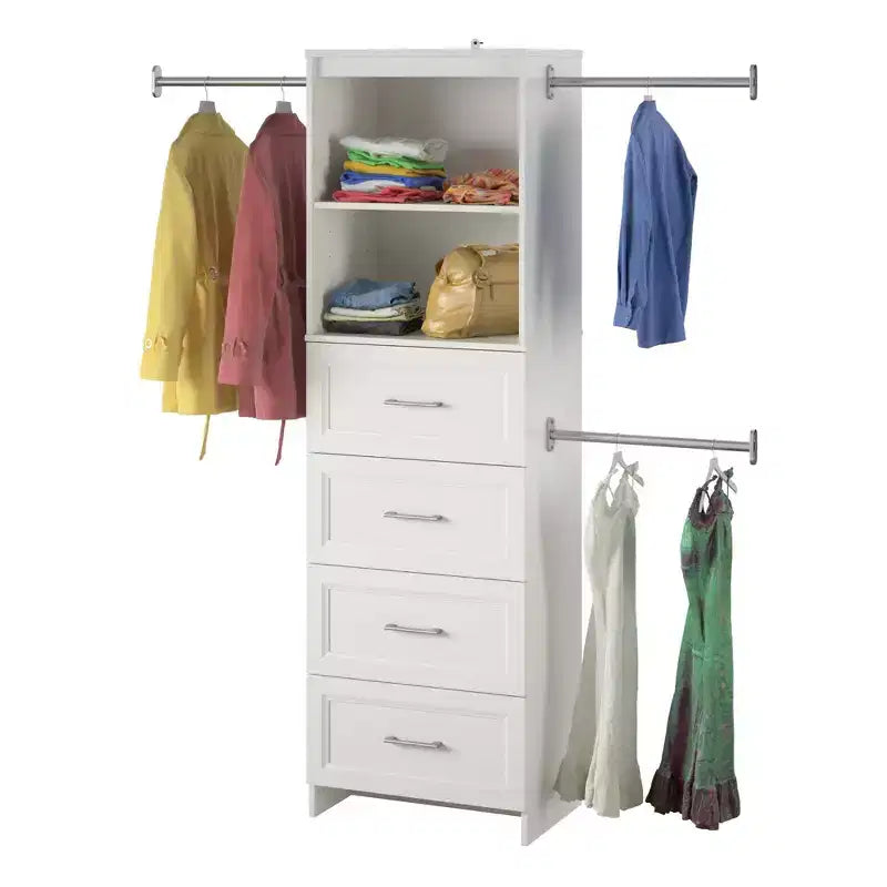 Nevaeh Ridge 4 Drawer Closet Storage, White