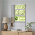 Modern 96cm Silver Aluminum Rectangular Mirror with Slim Frame, Right Angles, 1.5cm Depth