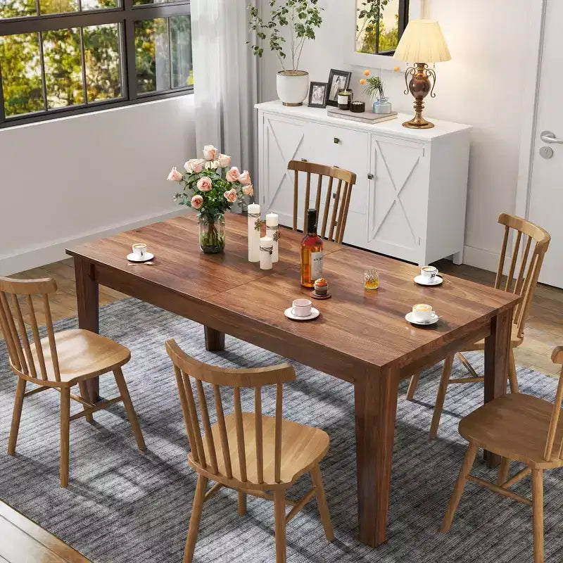 Grande table à manger extensible, Table de cuisine en MDF