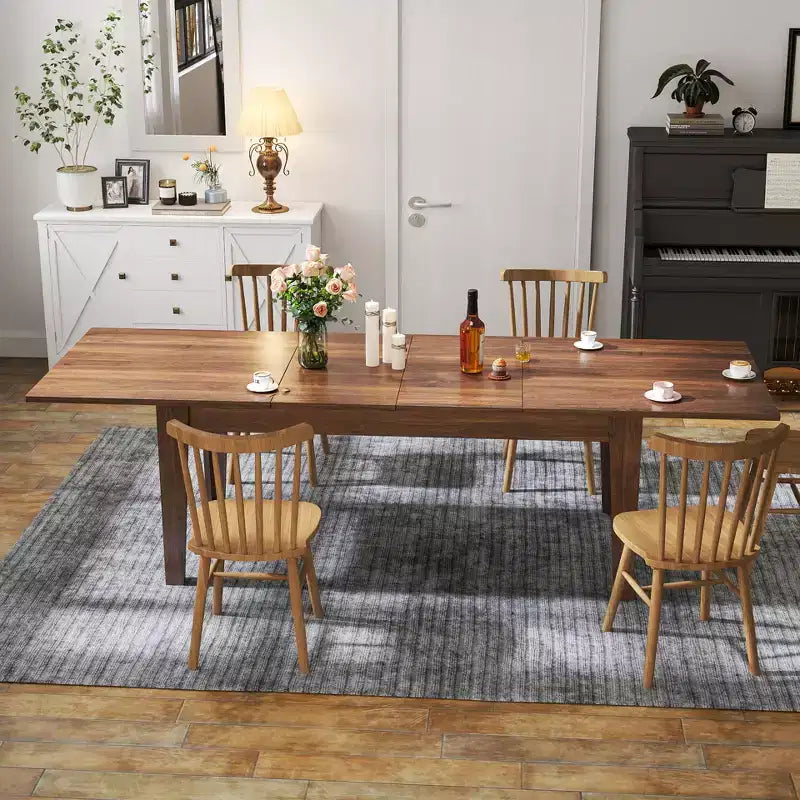 Grande table à manger extensible, Table de cuisine en MDF