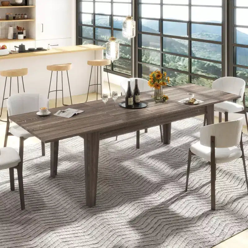 Grande table à manger extensible, Table de cuisine en MDF