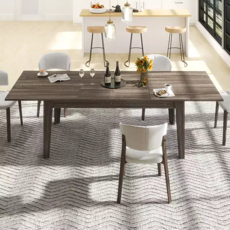 Grande table à manger extensible, Table de cuisine en MDF