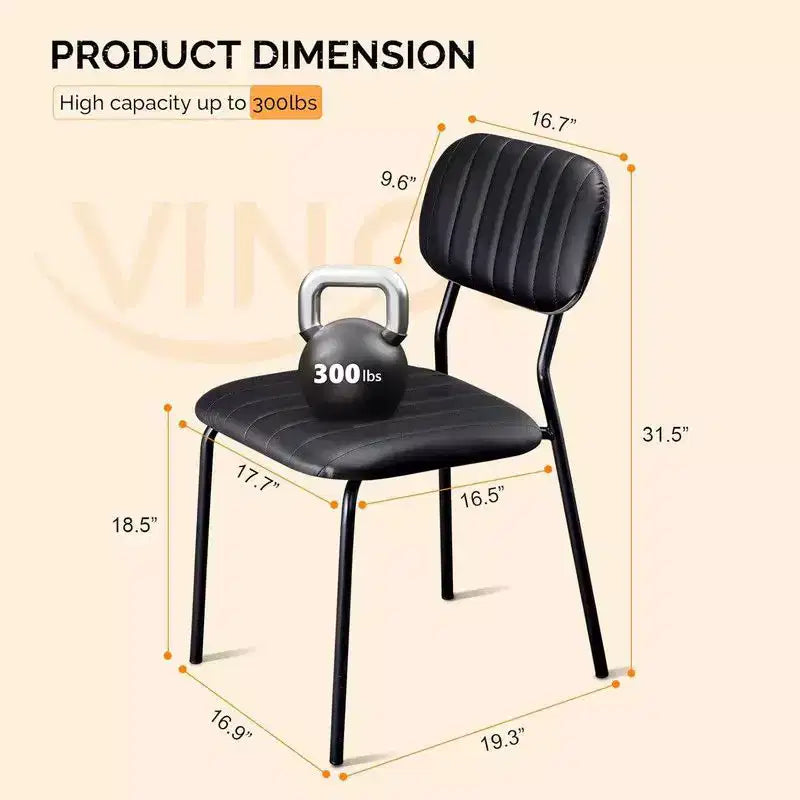 Chaise empilable rembourrée (lot de 2)