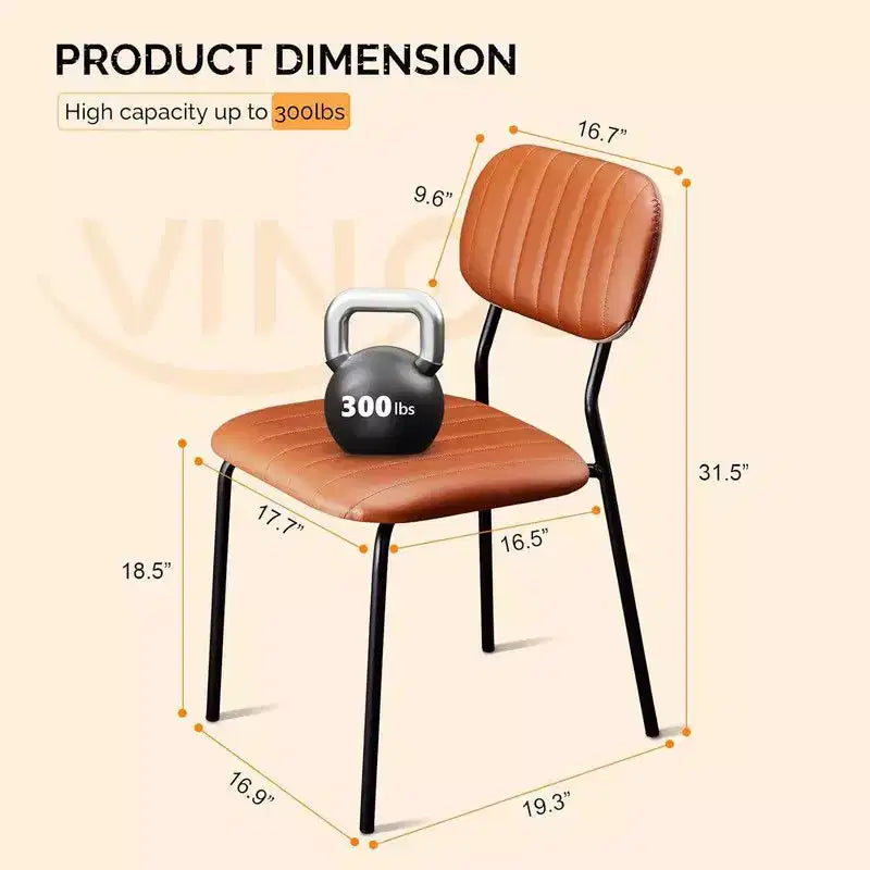 Chaise empilable rembourrée (lot de 2)