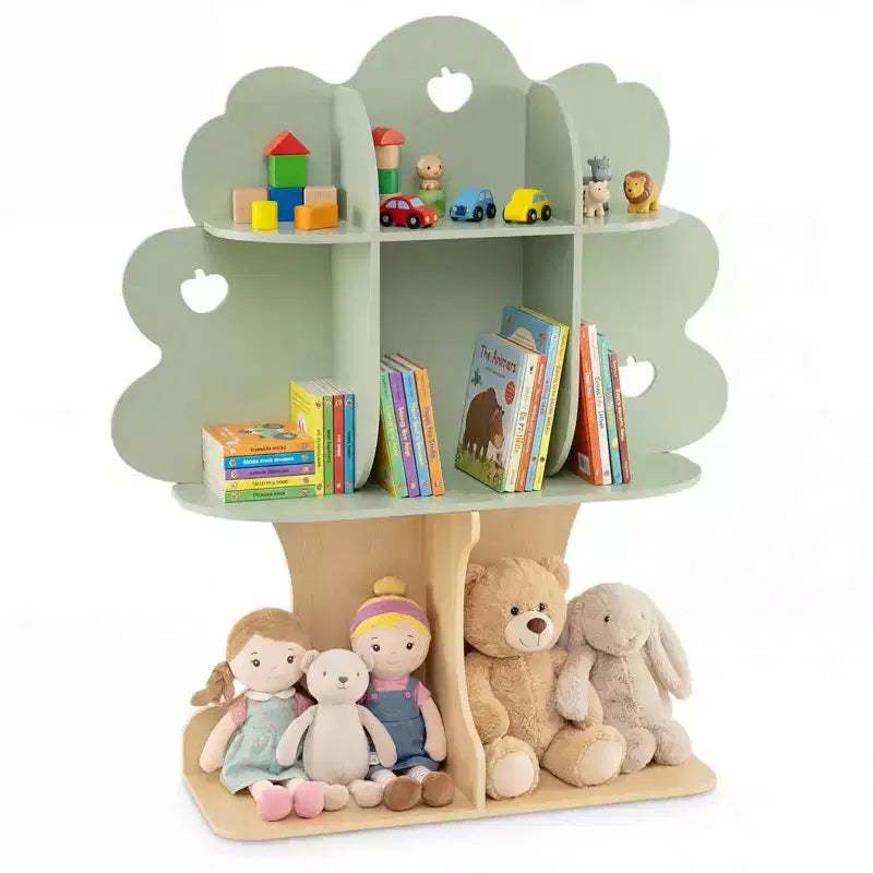 Costway 45 Kids Tree Bookshelf with Open Shelves for Reading Nook, Nursery, Classroom