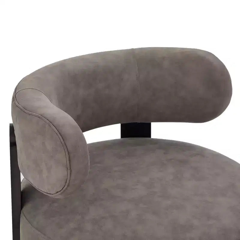 Fauteuil pivotant de club en bois d'hévéa et similicuir