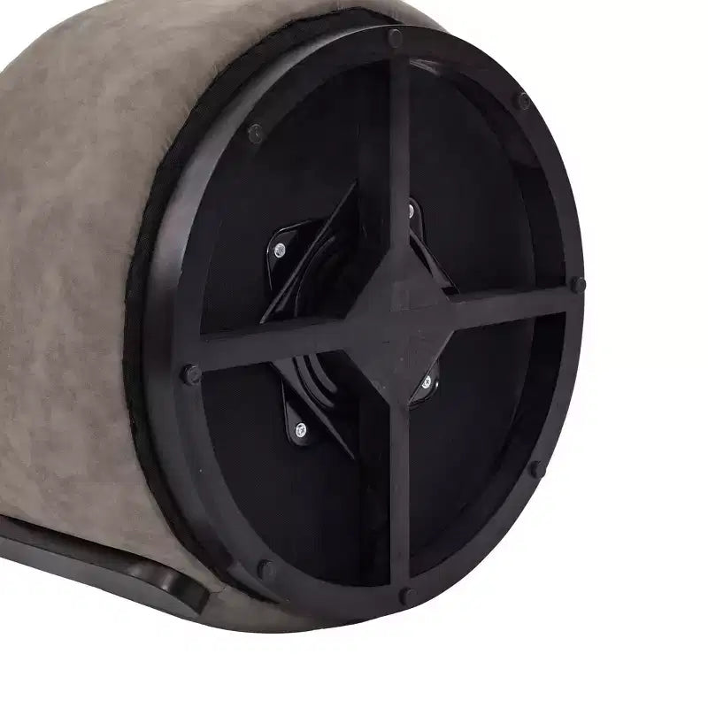 Fauteuil pivotant de club en bois d'hévéa et similicuir