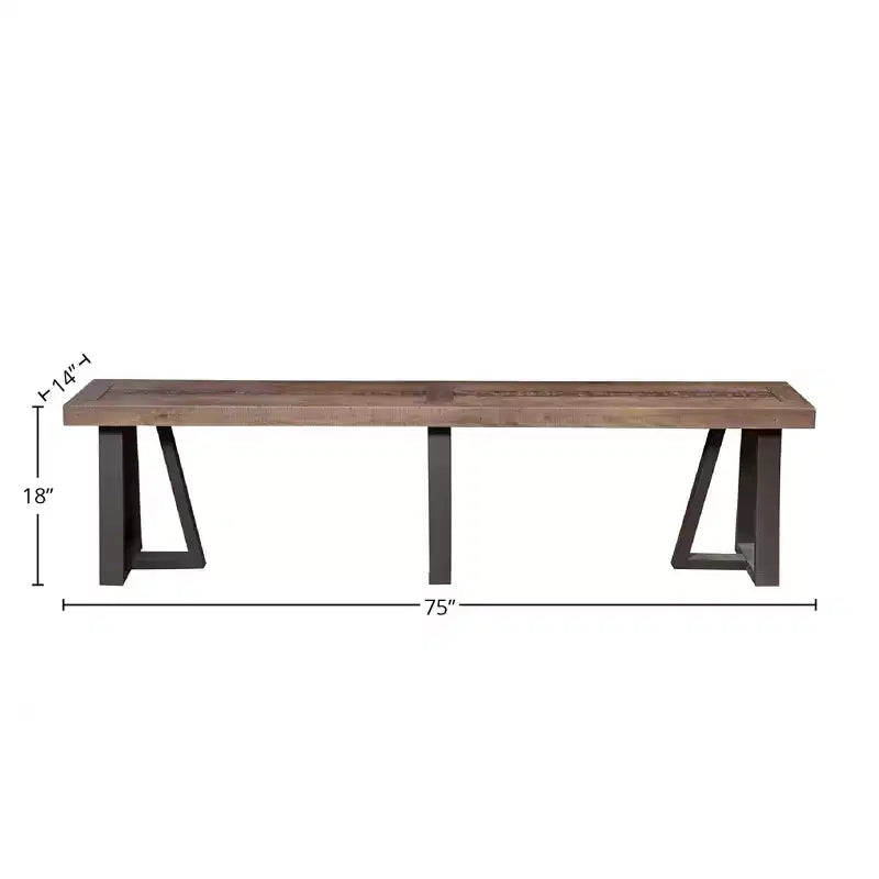 Banc de salle à manger, Naturel/Noir