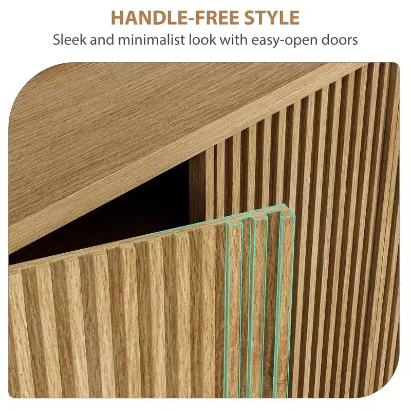 Meuble à chaussures avec porte cannelée, étagères réglables pour entrée, salon