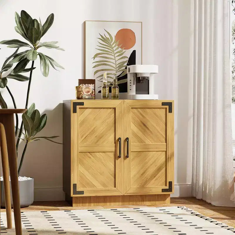 Garvee 31.5 Sideboard Buffet Cabinet with Storage, Kitchen Buffet Storage Cabinet Coffee Bar with Doors&Adjustable Shelf, for Living&Dining Room
