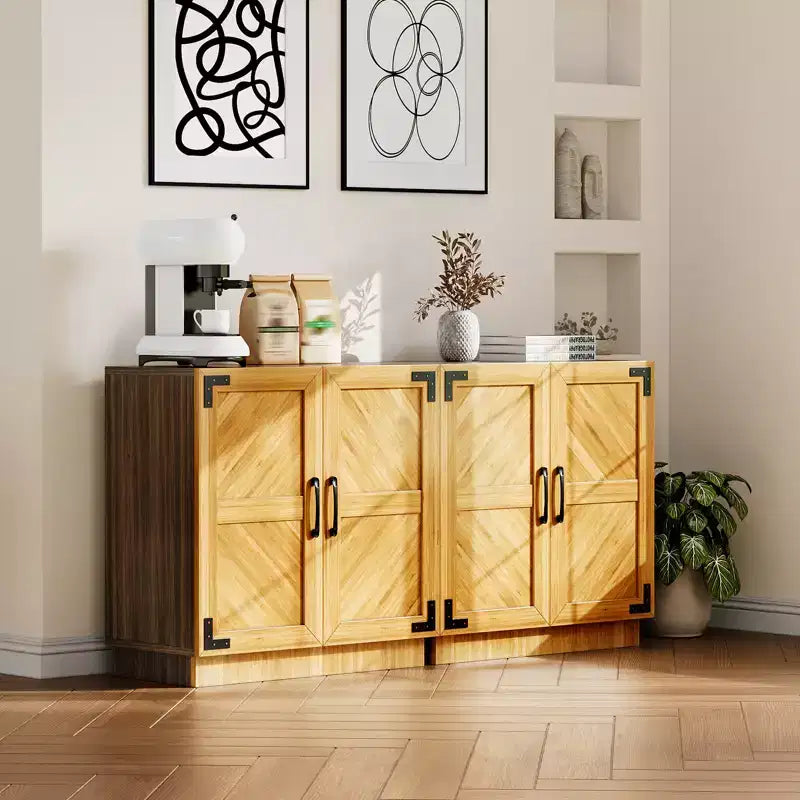 Bahut de salle à manger avec rangement, Buffet de cuisine avec rangement, meuble bar à café avec portes et étagère réglable, pour salon et salle à manger