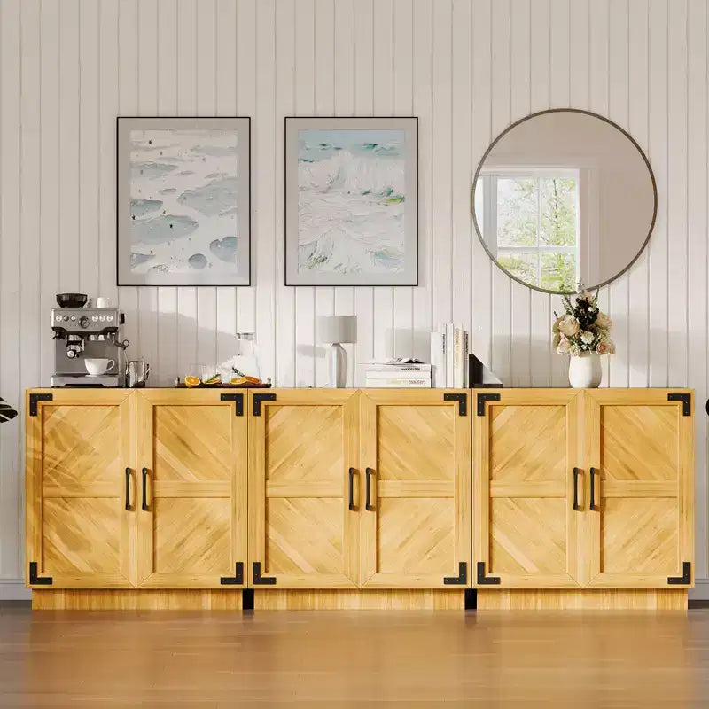 Bahut de salle à manger avec rangement, Buffet de cuisine avec rangement, meuble bar à café avec portes et étagère réglable, pour salon et salle à manger