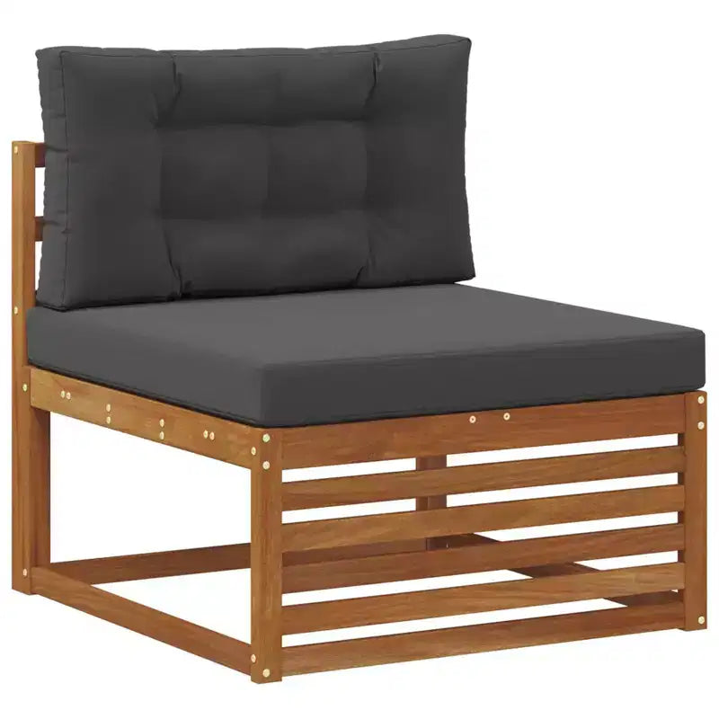 vidaXL Outdoor Middle sofa Solid Acacia Wood Natural