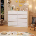 Commode moderne 8 tiroirs pour chambre à coucher, grande commode, meuble de rangement en bois pour placard, salon, chambre d'enfant, crèche, blanc