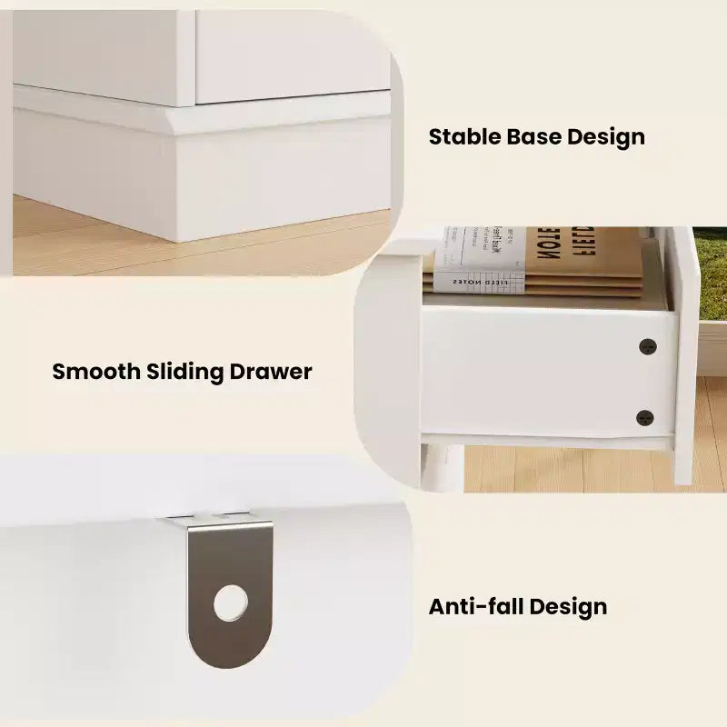 Commode moderne 8 tiroirs pour chambre à coucher, grande commode, meuble de rangement en bois pour placard, salon, chambre d'enfant, crèche, blanc