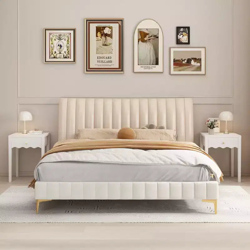 Table de chevet blanche avec tiroir, table de chevet moderne avec tablier ondulé, table d'appoint compacte pour chambre et salon, petite table d'appoint avec rangement