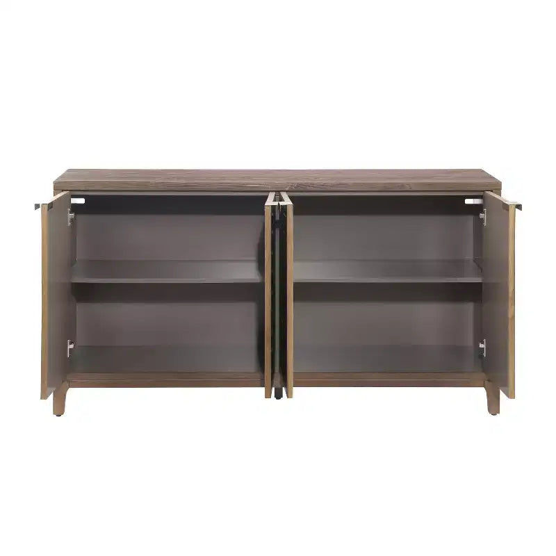 Christopher Knight Home Gree Buffet 4 portes tissé 3D de 150 cm de style milieu de siècle