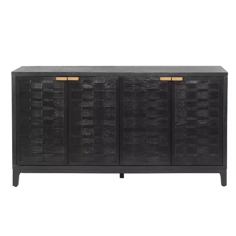 Christopher Knight Home Gree Buffet 4 portes tissé 3D de 150 cm de style milieu de siècle