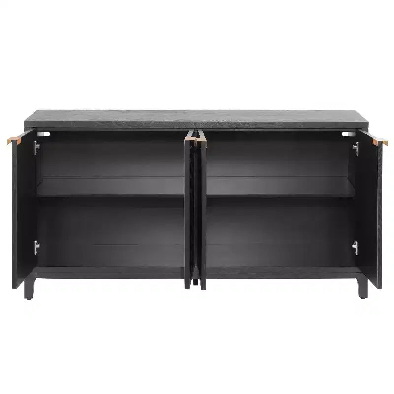 Christopher Knight Home Gree Buffet 4 portes tissé 3D de 150 cm de style milieu de siècle