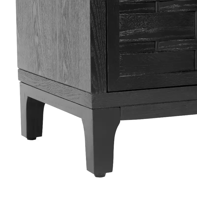 Christopher Knight Home Gree Buffet 4 portes tissé 3D de 150 cm de style milieu de siècle
