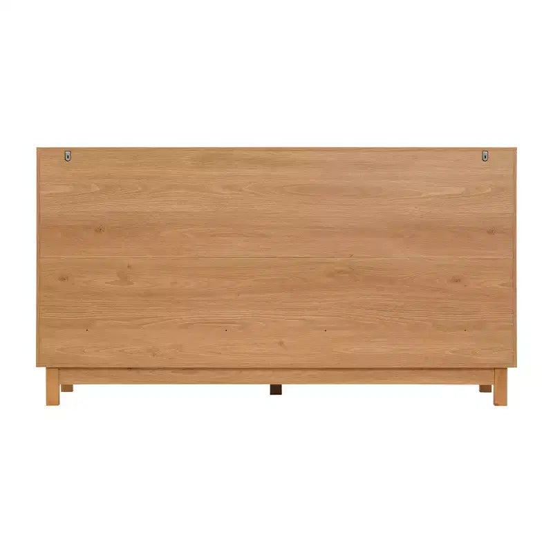Commode géométrique moderne à 6 tiroirs, buffet de rangement large à demi-cercle pour chambre et salon