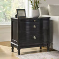 Honorio Traditional 2-Drawer Solid Wood End Table with Built-In Outlet|HULALA HOME