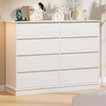 8 Drawer Double Dresser, Modern Wide Wooden Chest, Anti-Tip Device, Large Clothing Storage Cabinet, for Living Room, Entryway