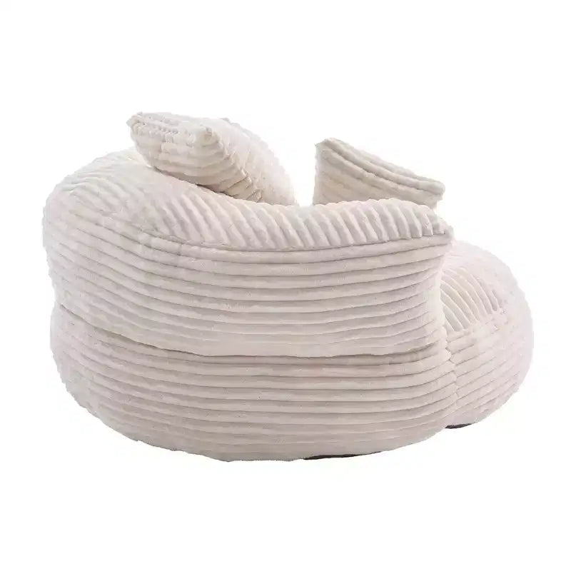 Canapé poire pour adultes et enfants, grand fauteuil poire en velours côtelé avec 3 oreillers et accoudoirs pour salon et chambre à coucher