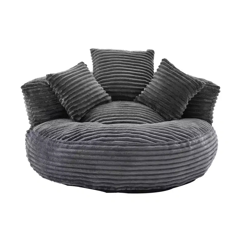 Canapé poire pour adultes et enfants, grand fauteuil poire en velours côtelé avec 3 oreillers et accoudoirs pour salon et chambre à coucher