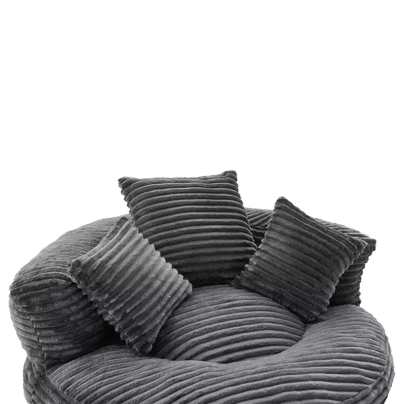 Canapé poire pour adultes et enfants, grand fauteuil poire en velours côtelé avec 3 oreillers et accoudoirs pour salon et chambre à coucher