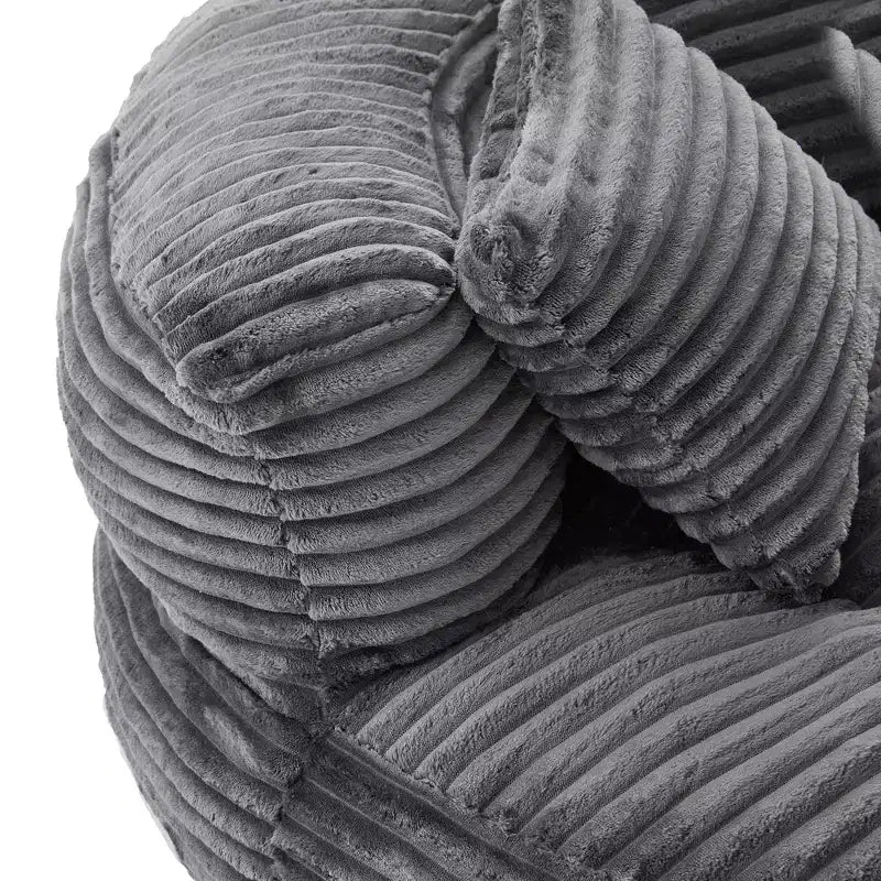 Canapé poire pour adultes et enfants, grand fauteuil poire en velours côtelé avec 3 oreillers et accoudoirs pour salon et chambre à coucher