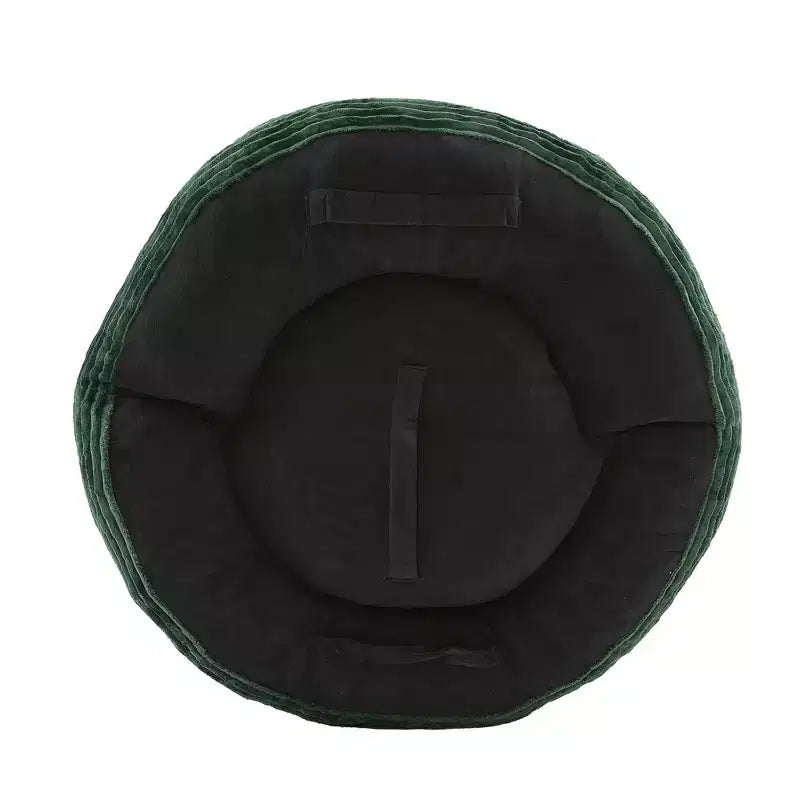 Canapé poire pour adultes et enfants, grand fauteuil poire en velours côtelé avec 3 oreillers et accoudoirs pour salon et chambre à coucher