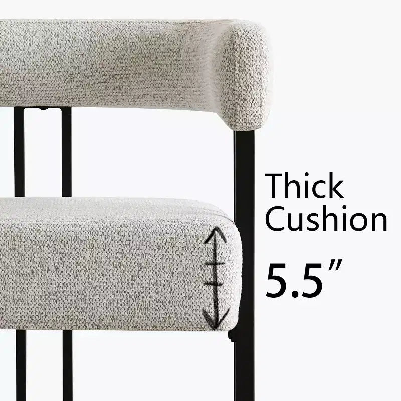Banc moderne de 124 cm avec dossier et accoudoirs, banc de salle à manger élégant, causeuse avec cadre en métal, siège d'appoint pour salon