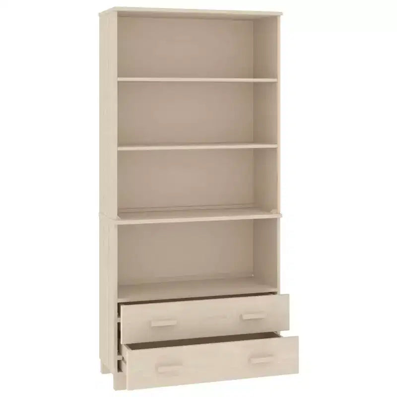 Highboard Lot de 2 Miel Pin massif Grand Highboard