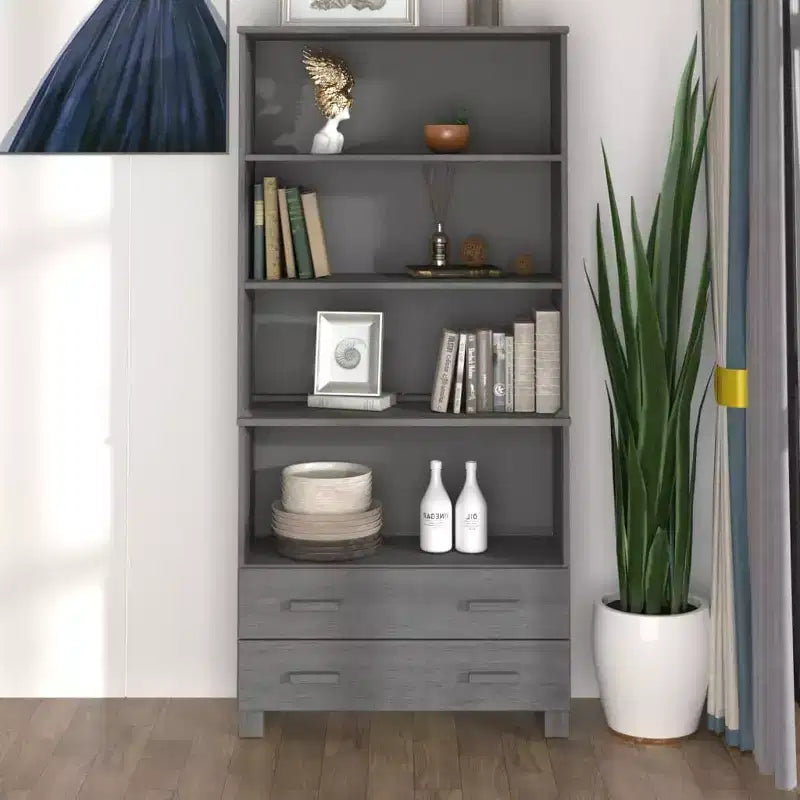 Highboard Lot de 2 Miel Pin massif Grand Highboard