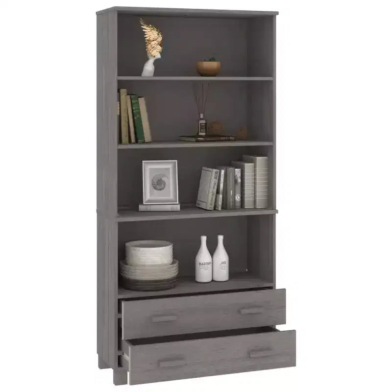 Highboard Lot de 2 Miel Pin massif Grand Highboard