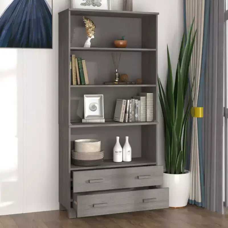 Highboard Lot de 2 Miel Pin massif Grand Highboard