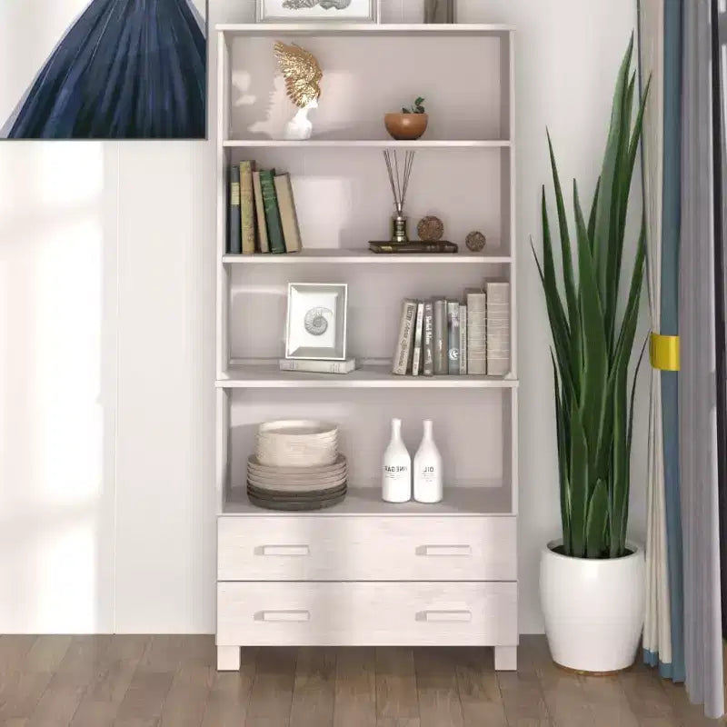 Highboard Lot de 2 Miel Pin massif Grand Highboard