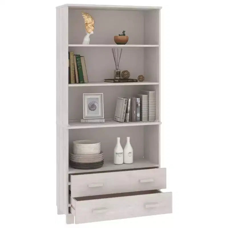 Highboard Lot de 2 Miel Pin massif Grand Highboard