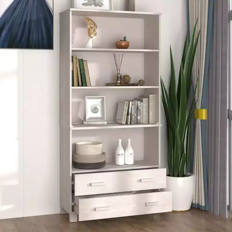 Highboard Lot de 2 Miel Pin massif Grand Highboard